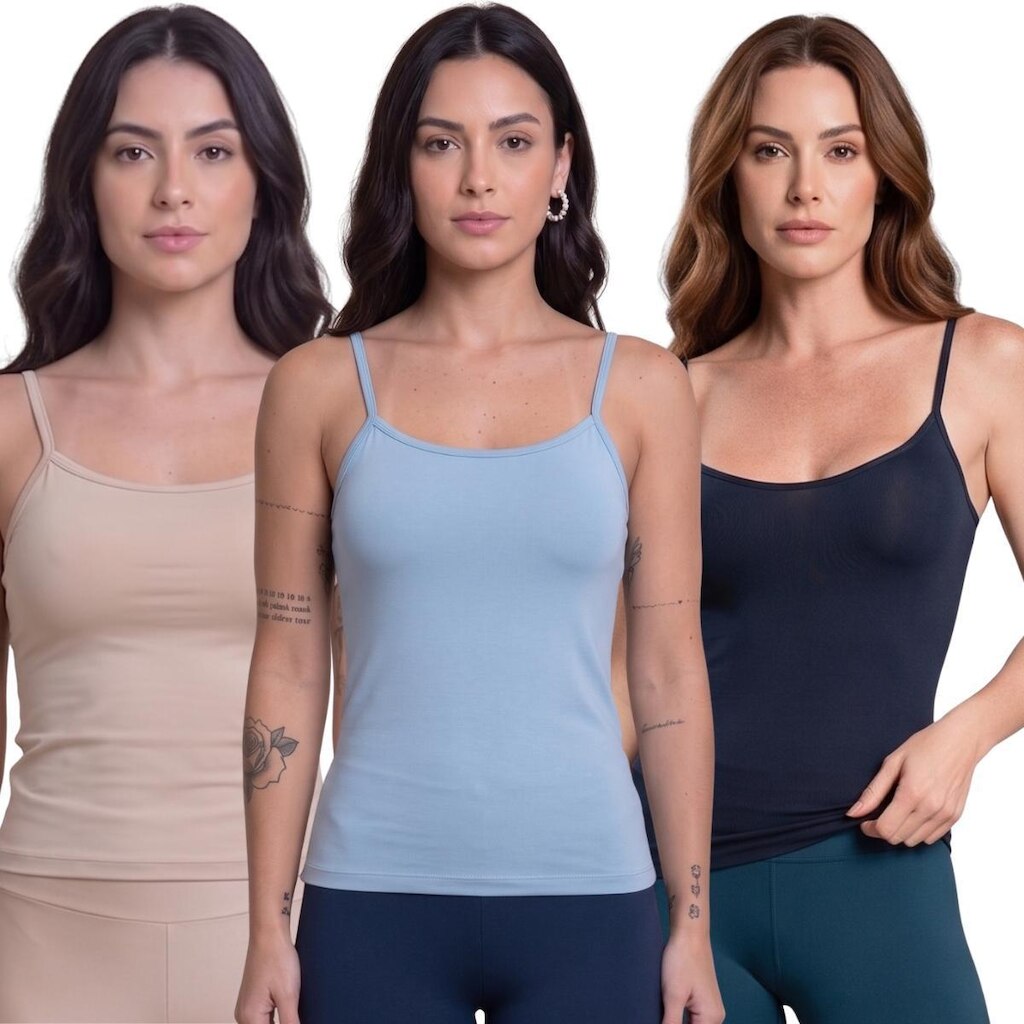 KIT 3 Camiseta Microfibra Regata Dry Serra e Mar Modas Blusa Para Treino Academia Fitness Musculação
