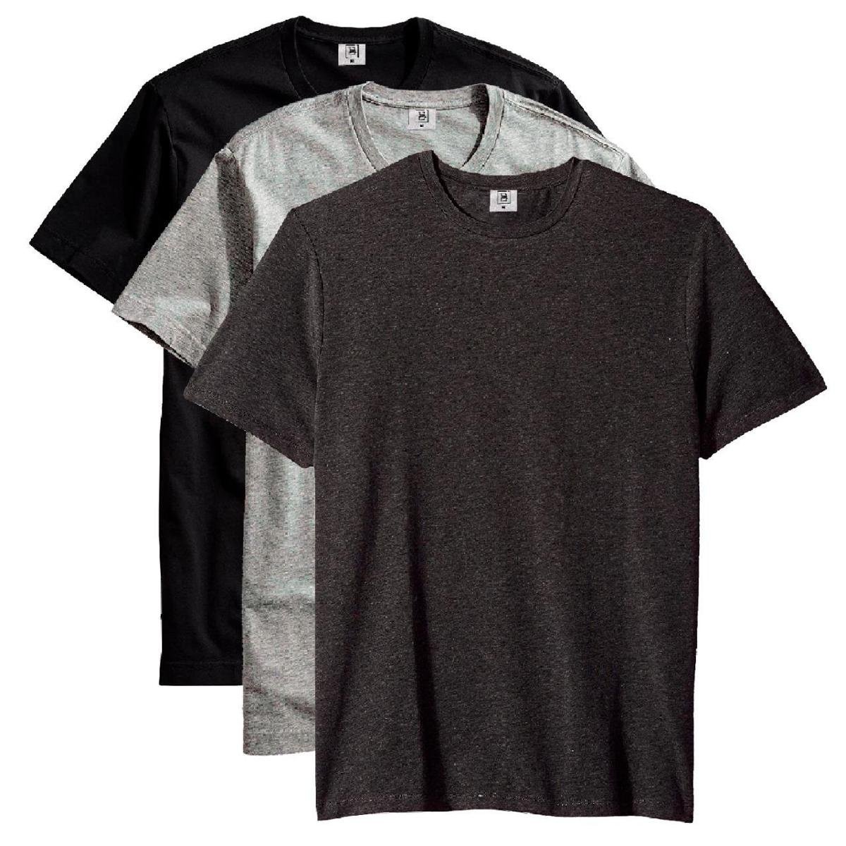 Kit 3 Camisetas AMGK Masculina Lisa Premium 100% Algodão Menor preço em Kit 3 Camisetas AMGK Masculina Lisa Premium 100% Algodão