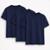 Kit 3 Camisetas Básicas Masculina Algodão Lisa Camisa Premium Original - Marinho