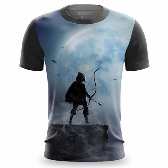 Kit 3 Camisetas de Series Gamer Geek Camisa Estampa 3D Arqueiro Assassins Creed Harry Potter
