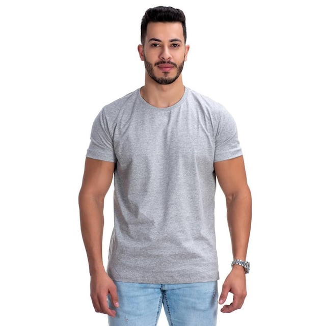 Kit 3 Camisetas Gola Redonda Camisa Manga Curta Masculina
