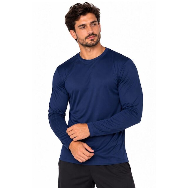 Kit 3 Camisetas Manga Longa Masculina Dry Academia Fit