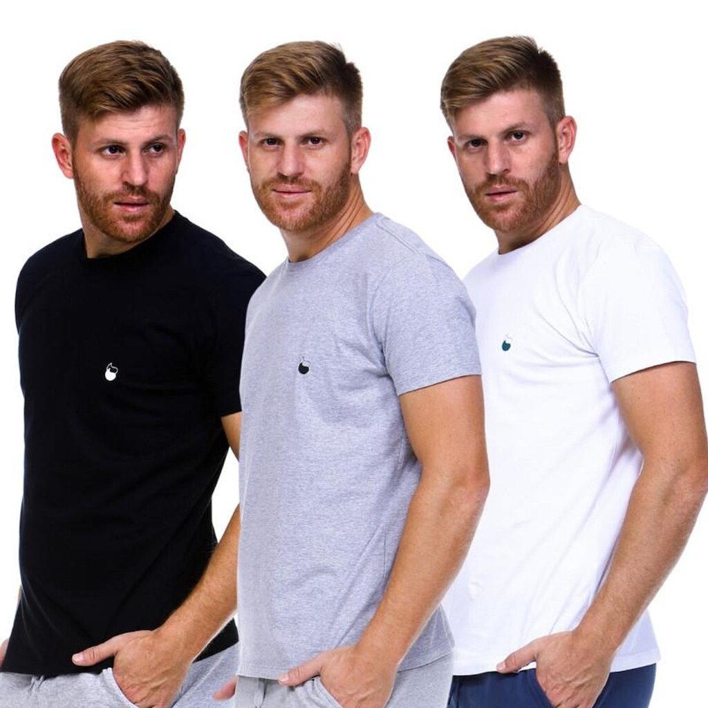 Kit 3 Camisetas Masculina Algodão - Estampa Gota