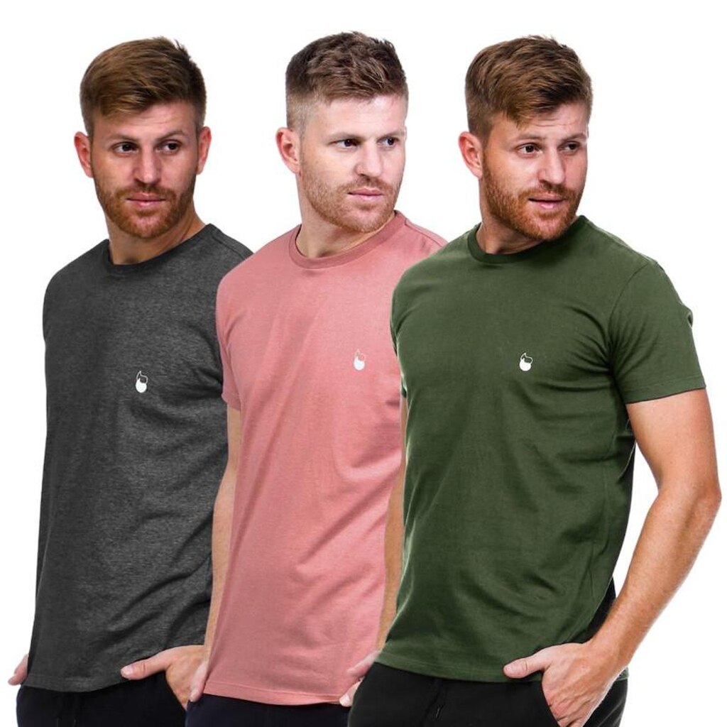 Kit 3 Camisetas Masculina Algodão - Estampa Gota