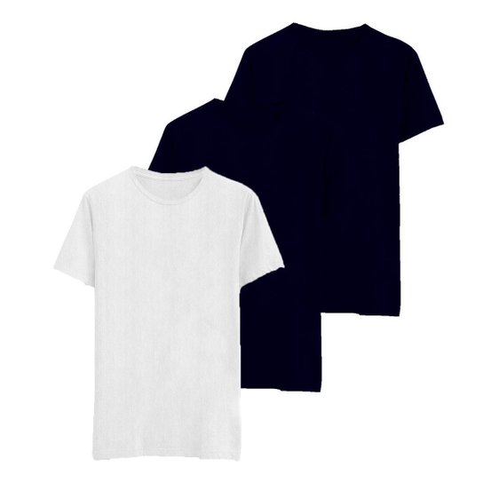 Kit 3 Camisetas Masculina Camisa Básica Casual Moda Verão