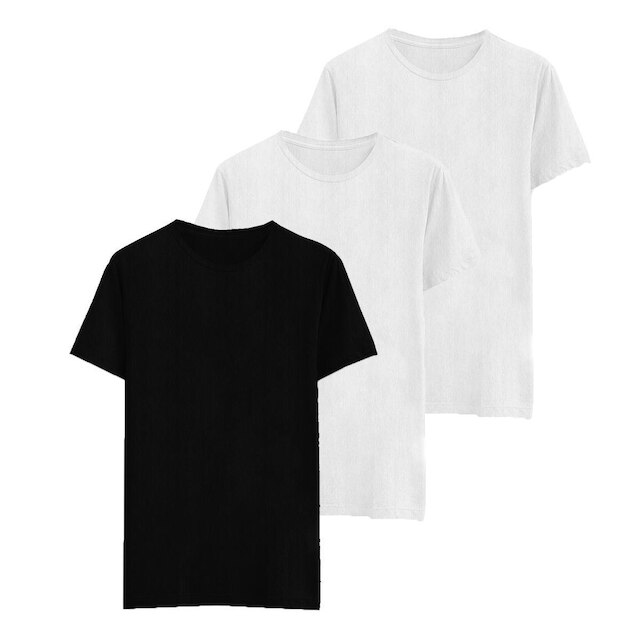 Kit 3 Camisetas Masculina Casual Resistente Camisa Básica