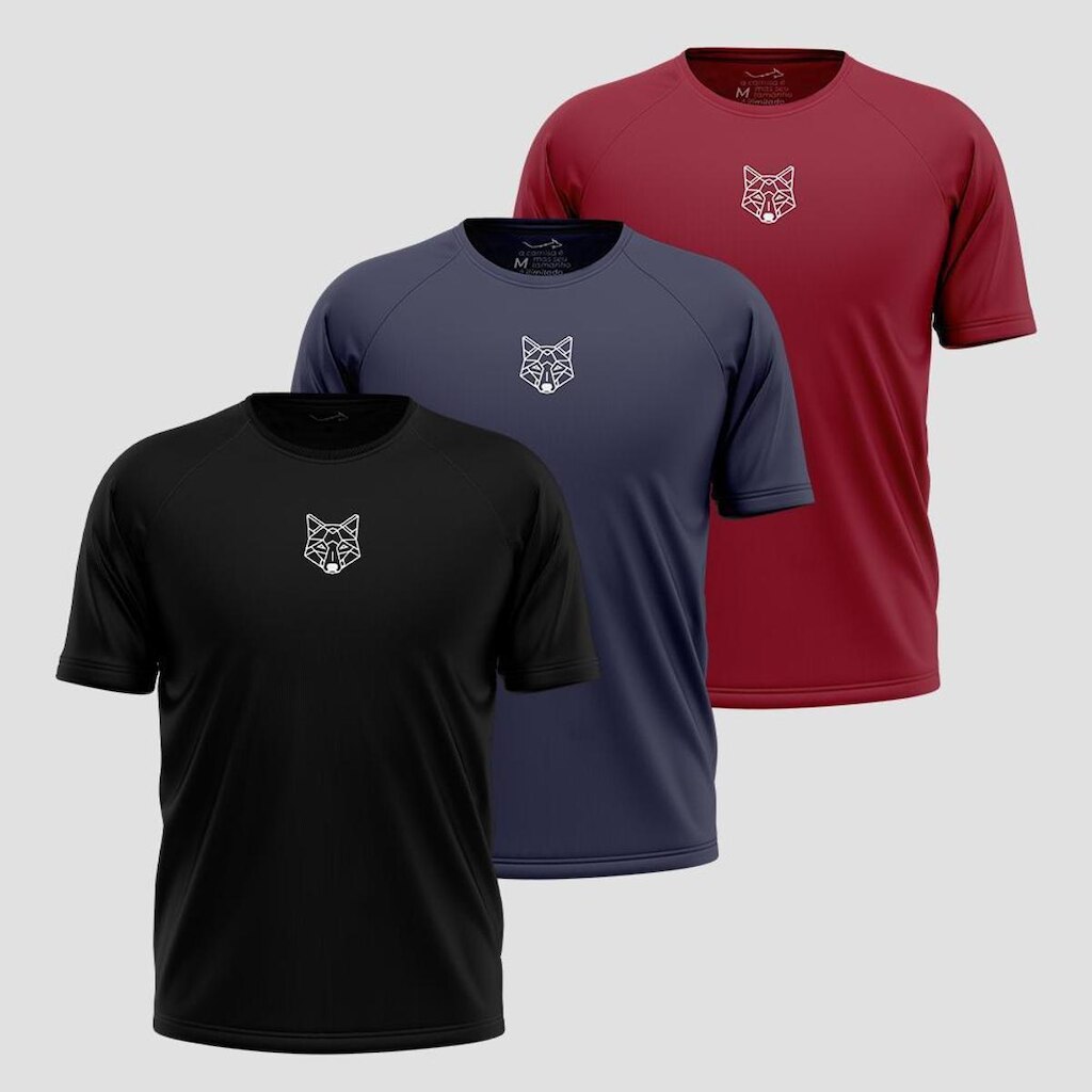 Kit 3 Camisetas Masculina Dry Alpha