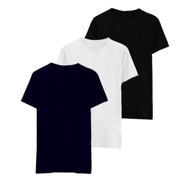 Kit 3 Camisetas Masculina Gola Redonda Moda Básica Estilo