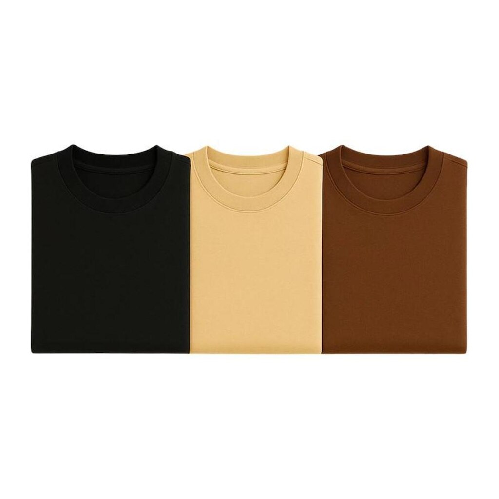 Kit 3 Camisetas Nuvvo Básicas  Algodão Peruano