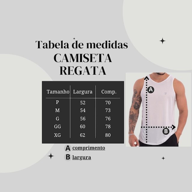 Kit 3 Camisetas Regatas Brancas Masculina Lisa Básica Verão