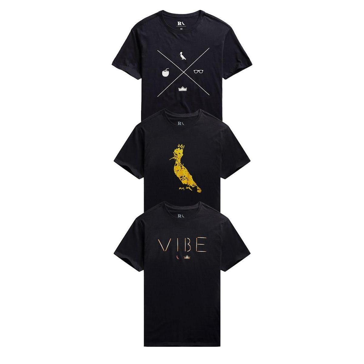 Menor preço em Kit 3 Camisetas Reserva íCone Thiaguinho