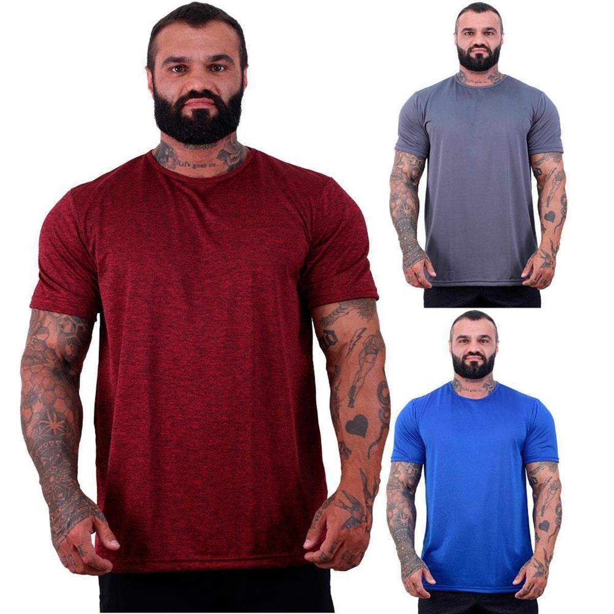 Kit 3 Camisetas Tradicional MXD Conceito Dry 100% Poliéster Rajado Menor preço em Kit 3 Camisetas Tradicional MXD Conceito Dry 100% Poliéster Rajado