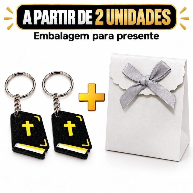 Kit 3 Chaveiro NFC Cristão Catolico Gospel Lembrancinha Salmos Evangelhos