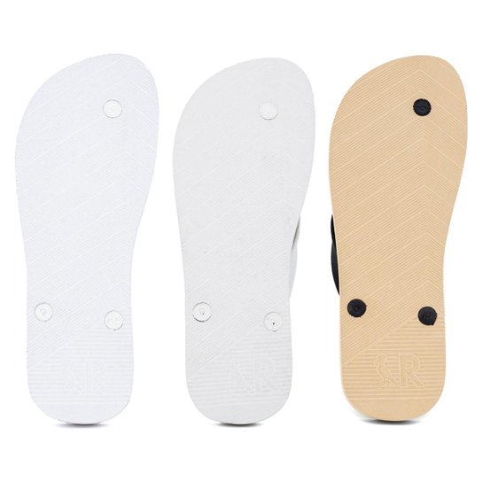 Kit 3 Chinelos Masculino Reserva Go RSV Confortável Premium Original 750040648 Cor:;Tamanho:43-44