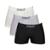 Kit 3 Cueca Boxer Zrbo de Algodão Masculina Original Várias Cores - Preto+Branco