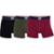 Kit 3 Cuecas Boxer CR7 Classic Style Trunk Cotton/EA - Preto+Vinho