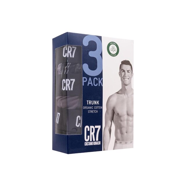 Kit 3 Cuecas Boxer CR7 Organic Cotton Stretch