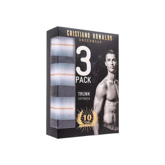 Kit 3 Cuecas Boxer CR7 Underwear Trunk Cotton/EA