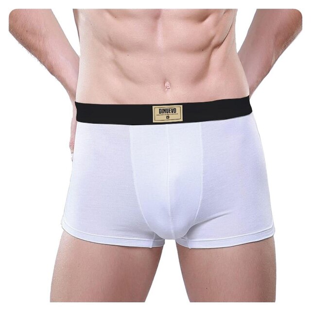 Kit 3 Cuecas Boxer Di Nuevo 100%Algodão Premium Azul, Preto e Branco
