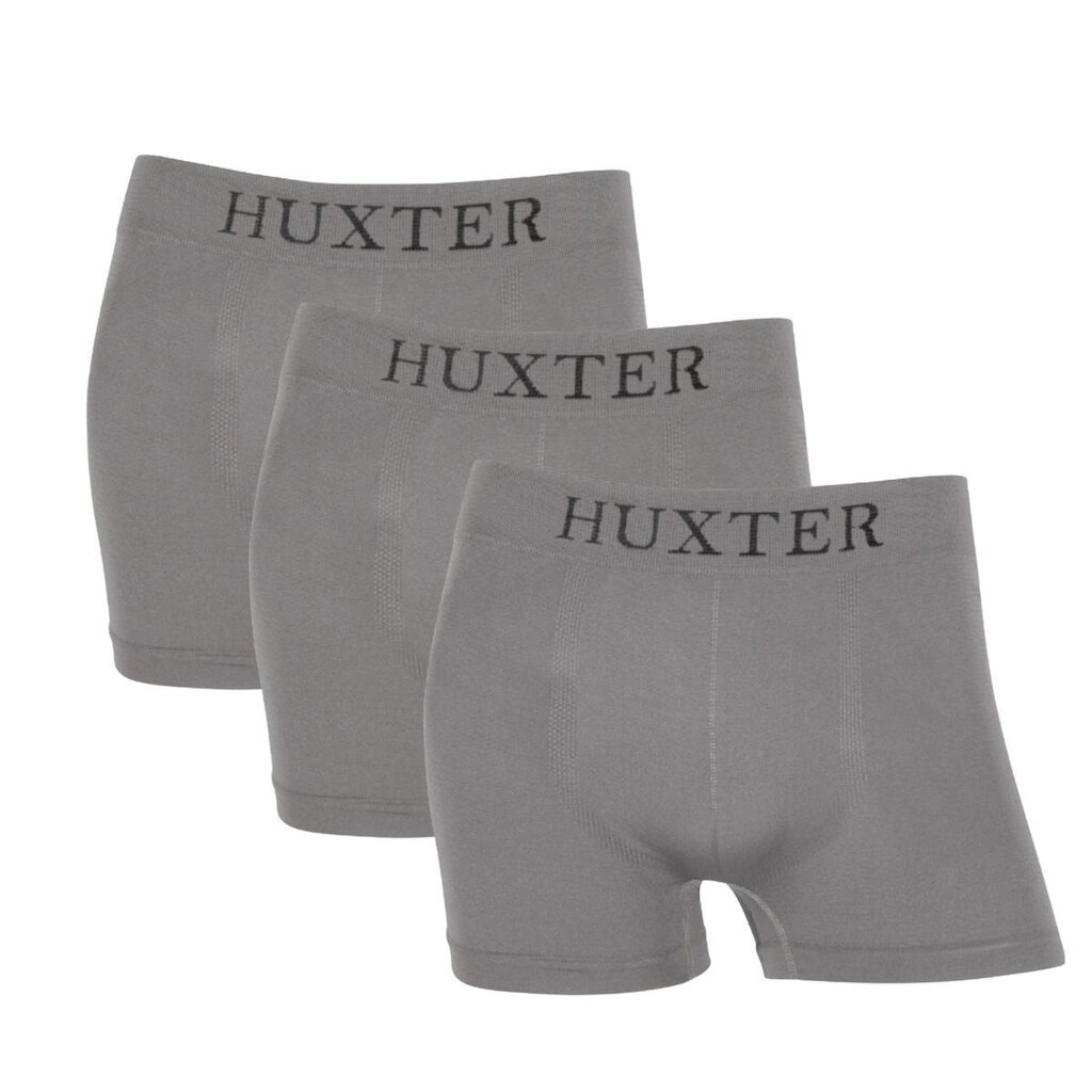 KIT 3 CUECAS BOXER HUXTER MICROFIBRA SEM COSTURA BOX ADULTO