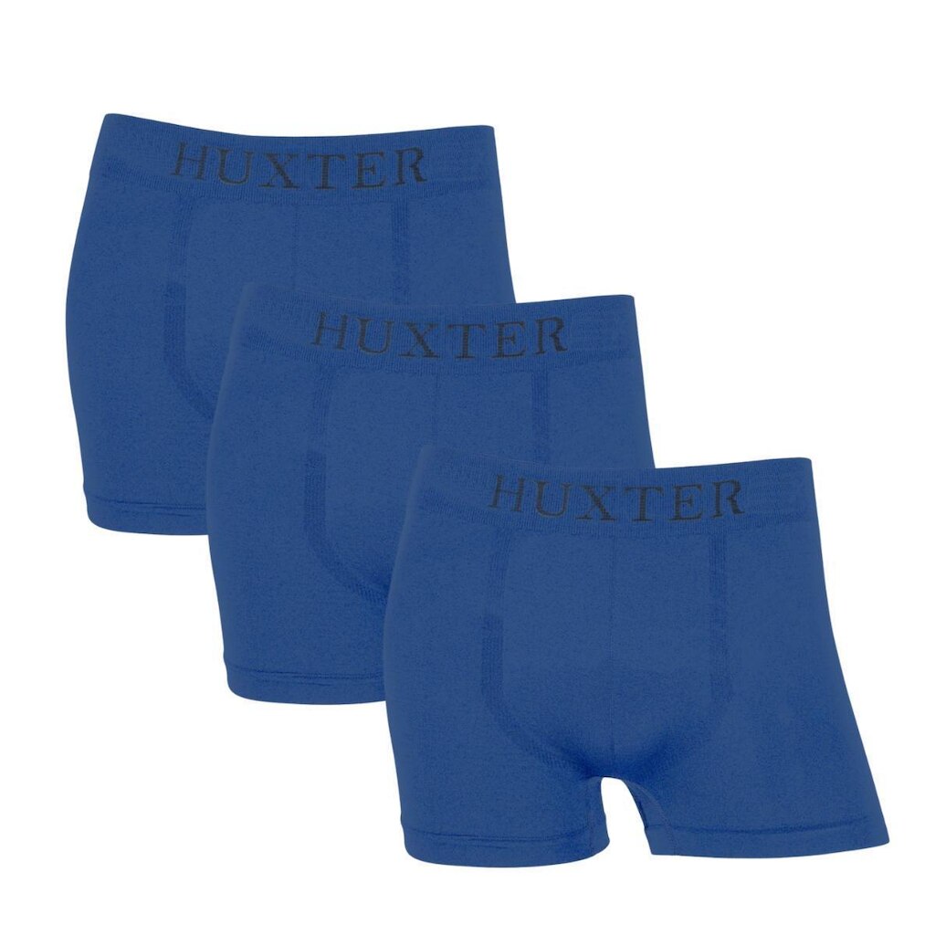 KIT 3 CUECAS BOXER HUXTER MICROFIBRA SEM COSTURA BOX ADULTO