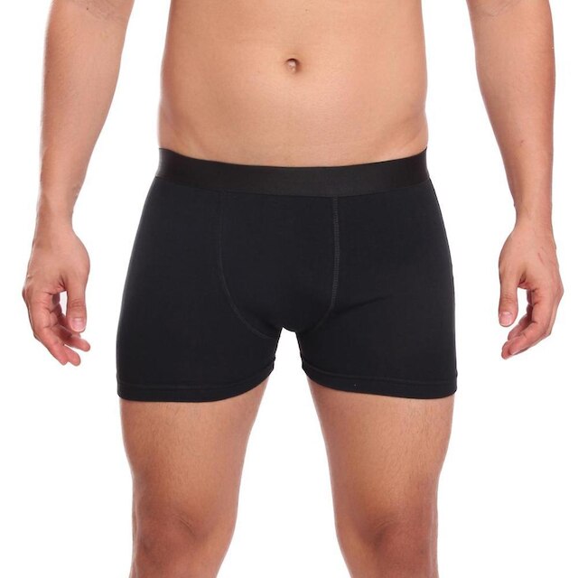 Kit 3 Cuecas Boxer Lisa Cotton Algodão Box Premium