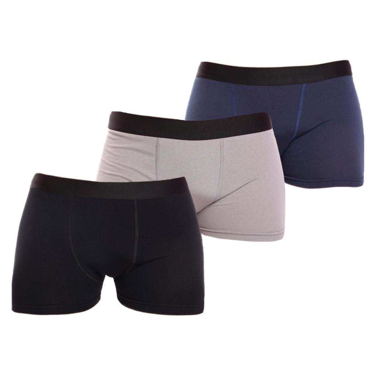 Kit 3 Cuecas Boxer Lisa Cotton Algodão Box Premium Menor preço em Kit 3 Cuecas Boxer Lisa Cotton Algodão Box Premium