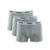 Kit 3 Cuecas Boxer Mash Listrada 110.38 - Cinza