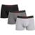 Kit 3 Cuecas Boxer Microfibra Lipys - Ref410 - Preto