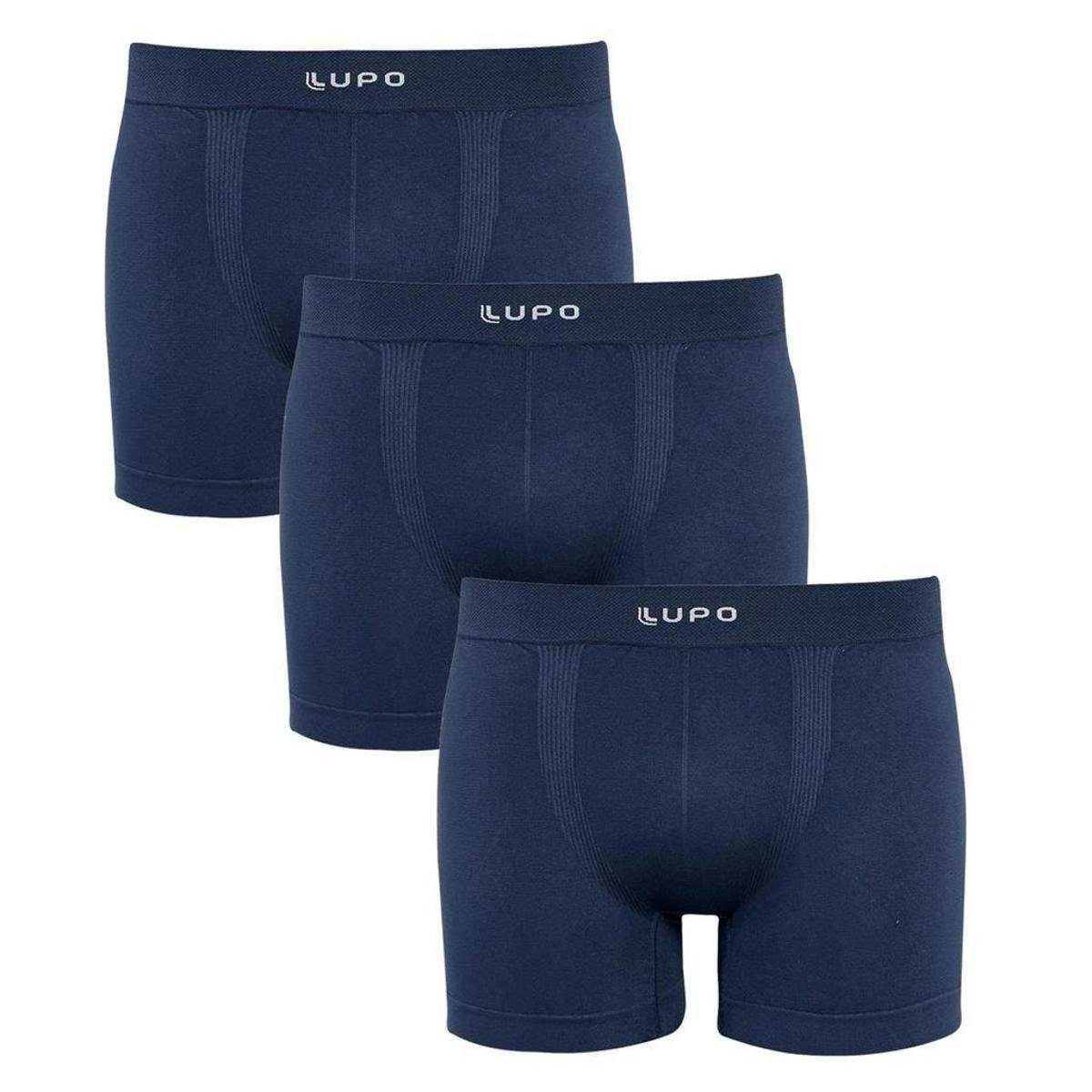Kit 3 Cuecas Boxer Micromodal sem Costura Lupo Menor preço em Kit 3 Cuecas Boxer Micromodal sem Costura Lupo