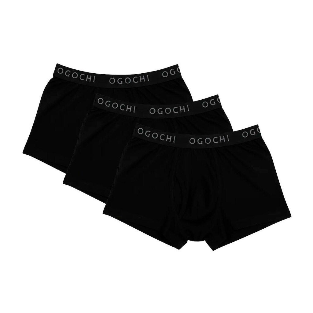Kit 3 Cuecas Boxer Ogochi Malha com Elastano