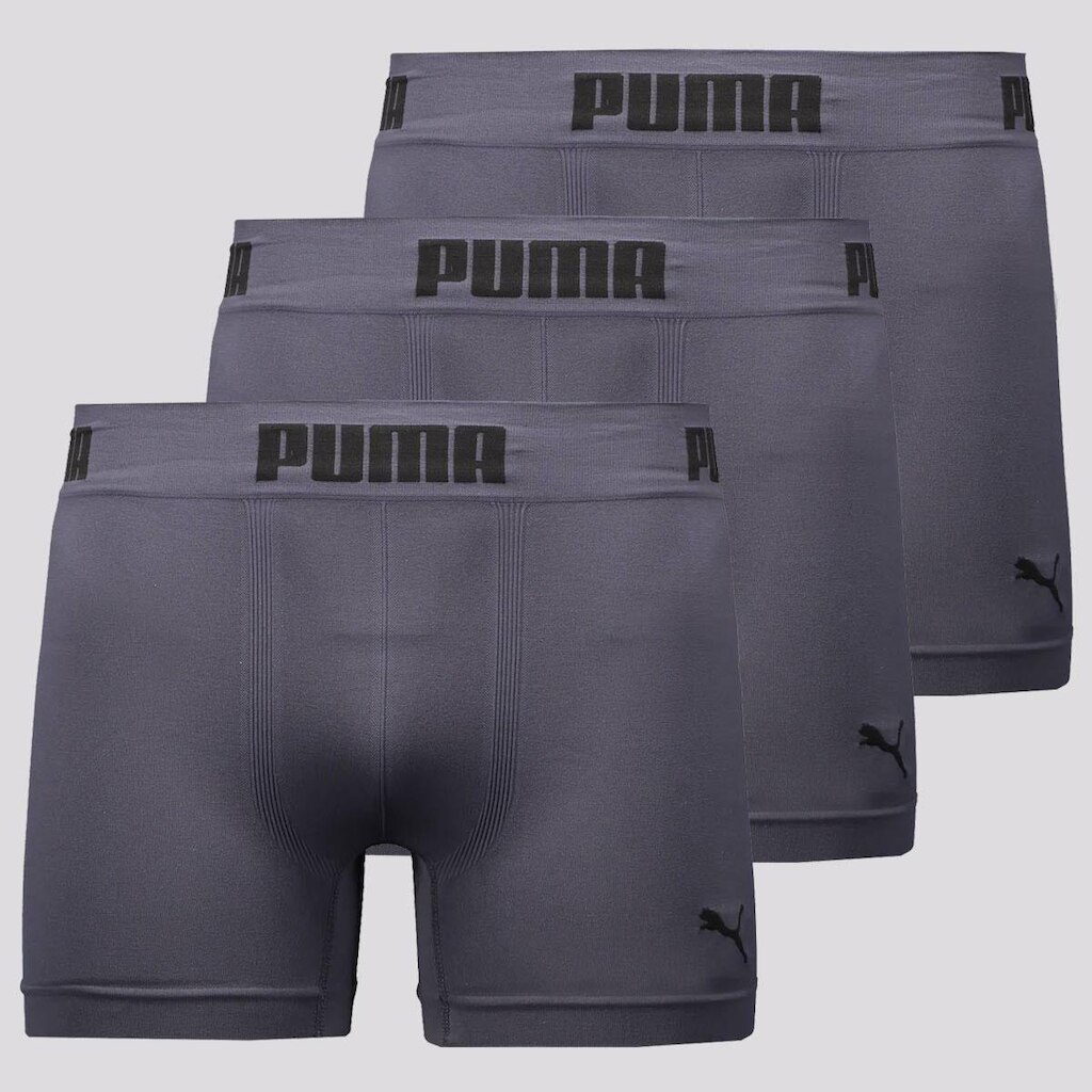 Kit 3 Cuecas Boxer Puma Anatomic  Masculina