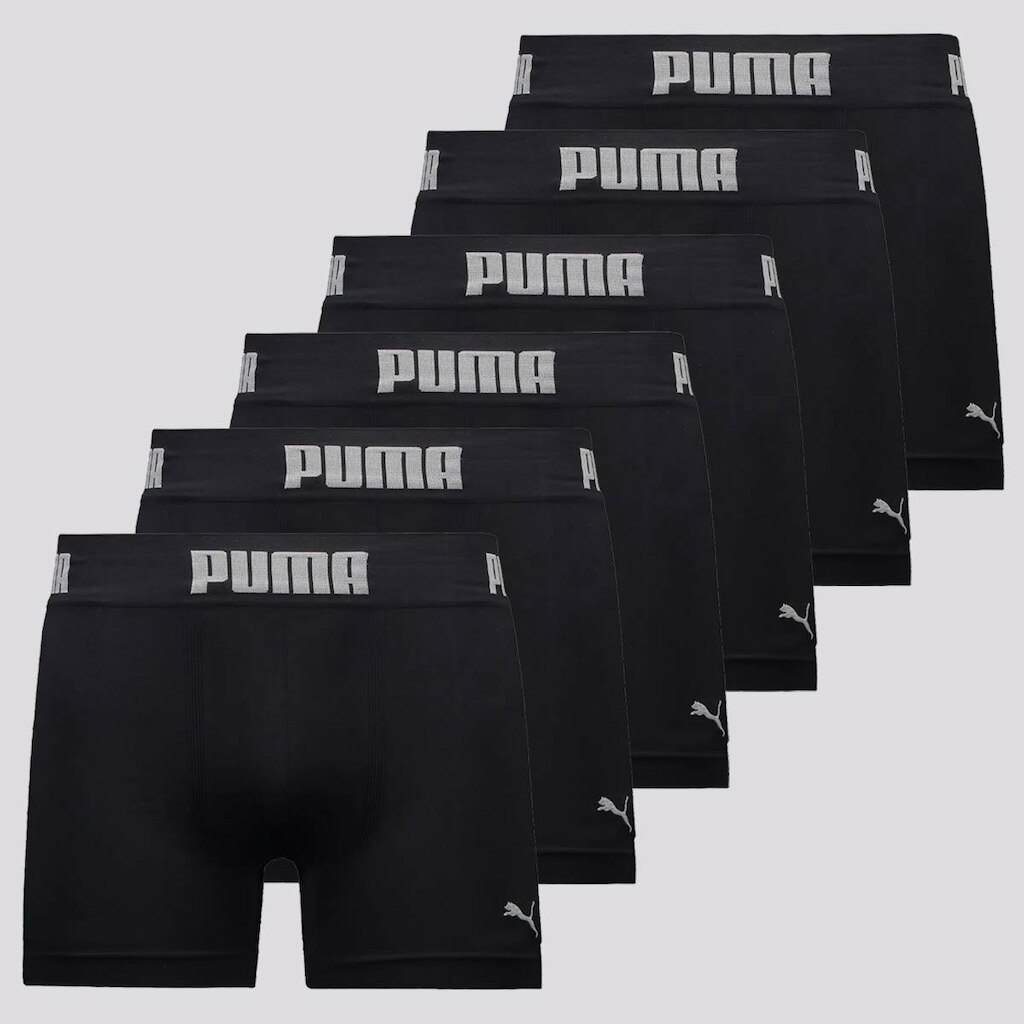 Kit 3 Cuecas Boxer Puma Seamless Masculina