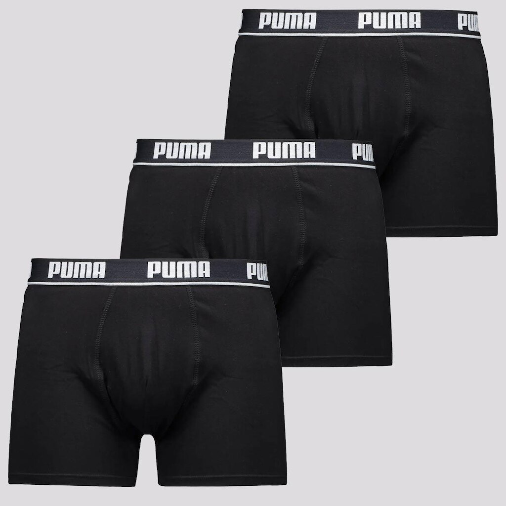 Kit 3 Cuecas Puma Boxer Algodão Masculina
