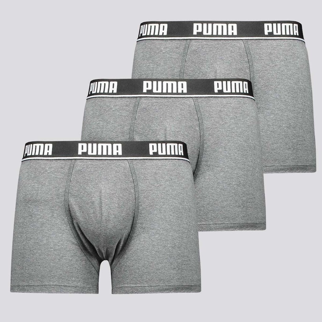 Kit 3 Cuecas Puma Boxer Cotton Cinza