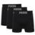Kit 3 Cuecas Puma Boxer Sem Costura Poliamida Respirável - Preto