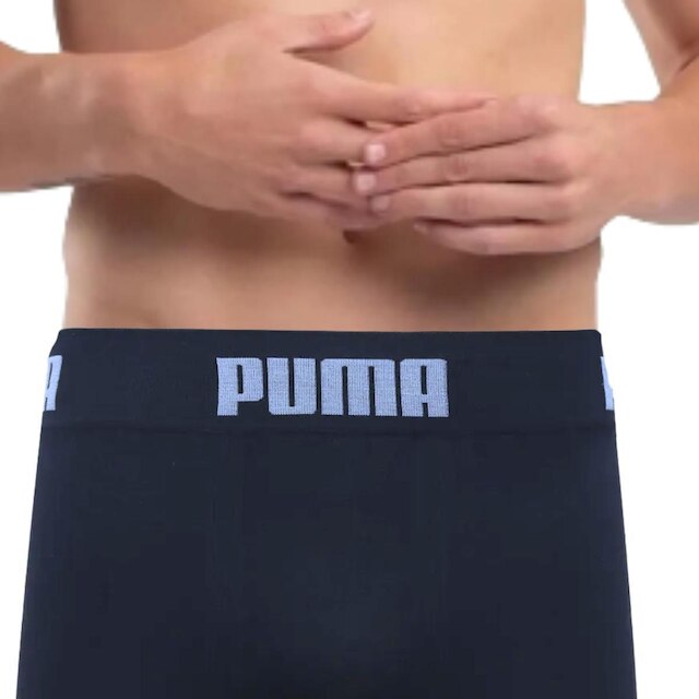 Kit 3 Cuecas Puma Boxer Sem Costura Poliamida Respirável