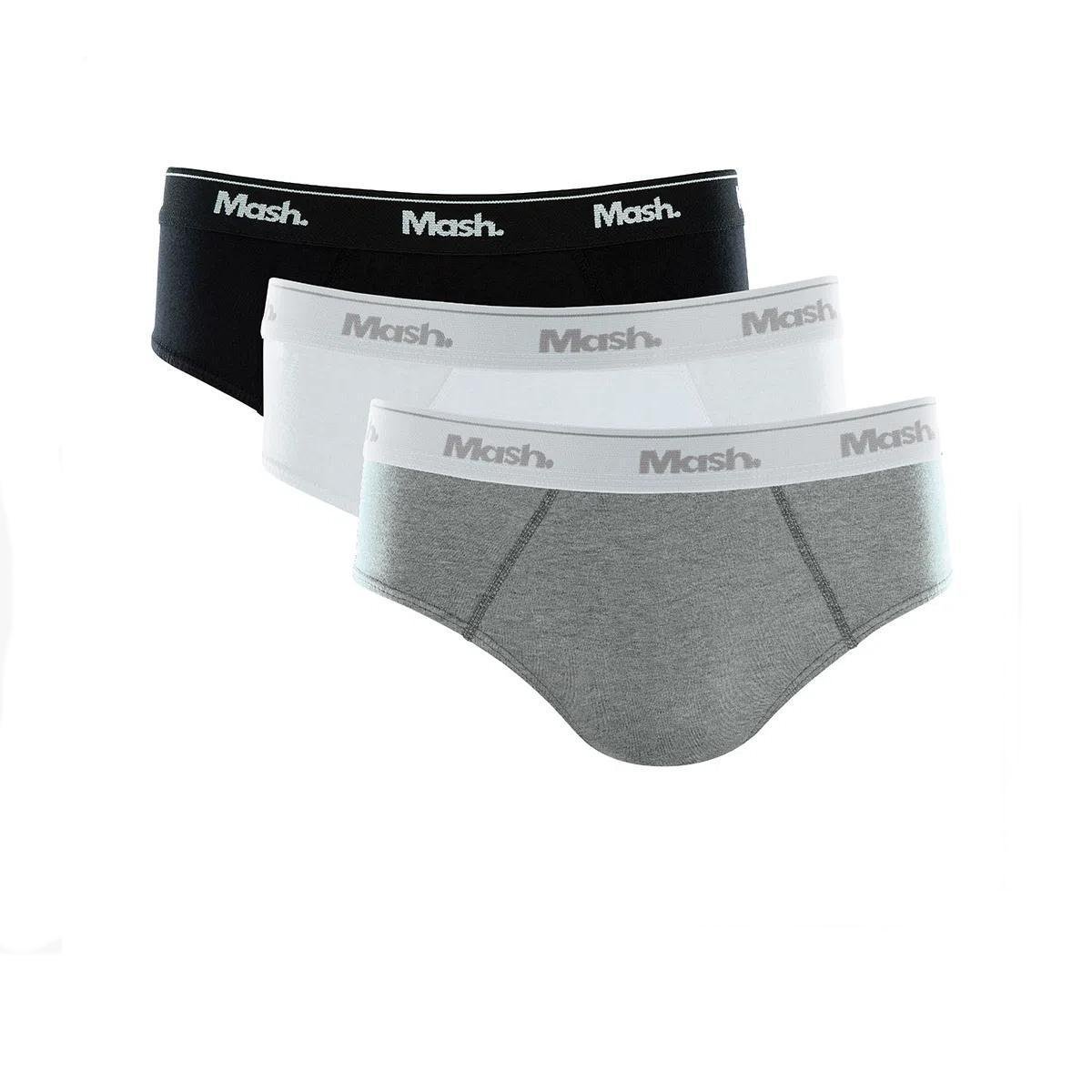 Kit 3 Cuecas Slip Algodão 010.04 Mash Menor preço em Kit 3 Cuecas Slip Algodão 010.04 Mash