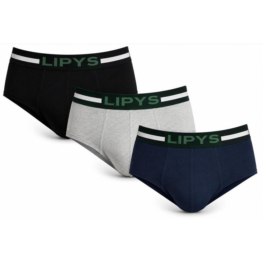 Kit 3 Cuecas Slip Microfibra Personal Lipys - Ref420