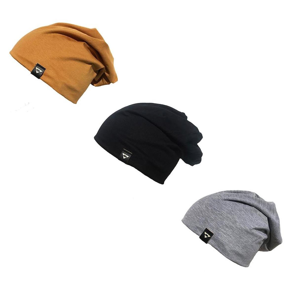 Kit 3 Gorros Beanie Brohood Malha Masculino - Preto+Cinza Menor preço em Kit 3 Gorros Beanie Brohood Malha Masculino - Preto+Cinza