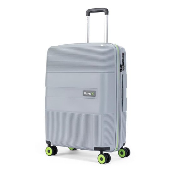 Kit 3 Malas De Viagem ABS Rígido Hurley Rodinhas 360° Reforçada com Cadeado TSA Espaçosa