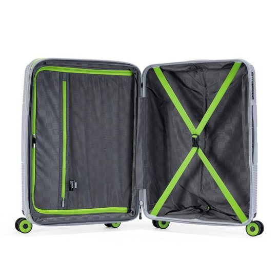 Kit 3 Malas De Viagem ABS Rígido Hurley Rodinhas 360° Reforçada com Cadeado TSA Espaçosa