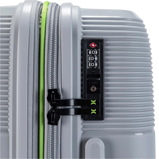 Kit 3 Malas De Viagem ABS Rígido Hurley Rodinhas 360° Reforçada com Cadeado TSA Espaçosa