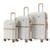 Kit 3 Malas De Viagem ABS Rígido Primicia Rodinhas 360° Grande Reforçada com Cadeado TSA - Branco