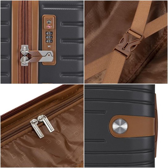 Kit 3 Malas De Viagem Anac Puxador Rodinha 360 Bordo Cadeado TSA