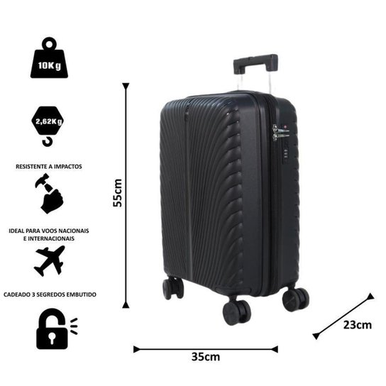 KIT 3 MALAS DE VIAGEM MALÍSSIMA WAVE - PMG