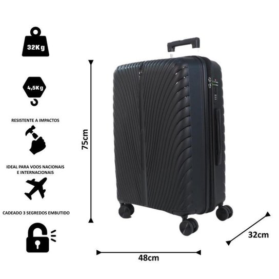 KIT 3 MALAS DE VIAGEM MALÍSSIMA WAVE - PMG
