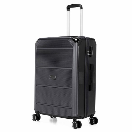 Kit 3 Malas De Viagem Primicia Resistente Espaçosa Moderna Puxador Rodinha 360°