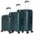 Kit 3 Malas De Viagem Primicia Resistente Espaçosa Moderna Puxador Rodinha 360° - Verde escuro
