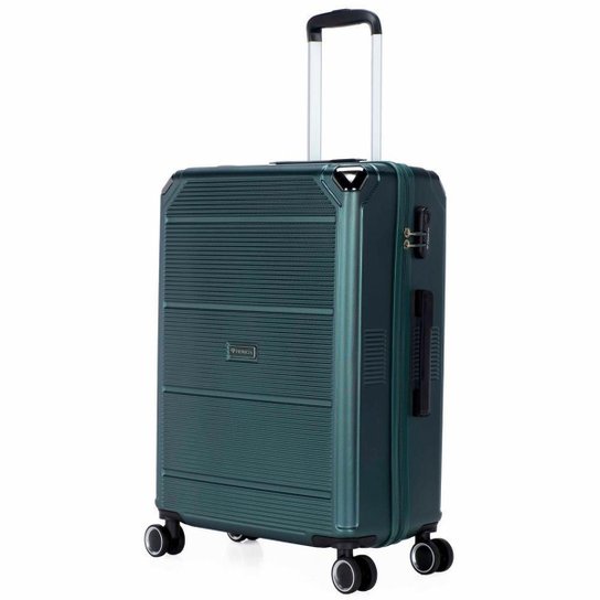 Kit 3 Malas De Viagem Primicia Resistente Espaçosa Moderna Puxador Rodinha 360°